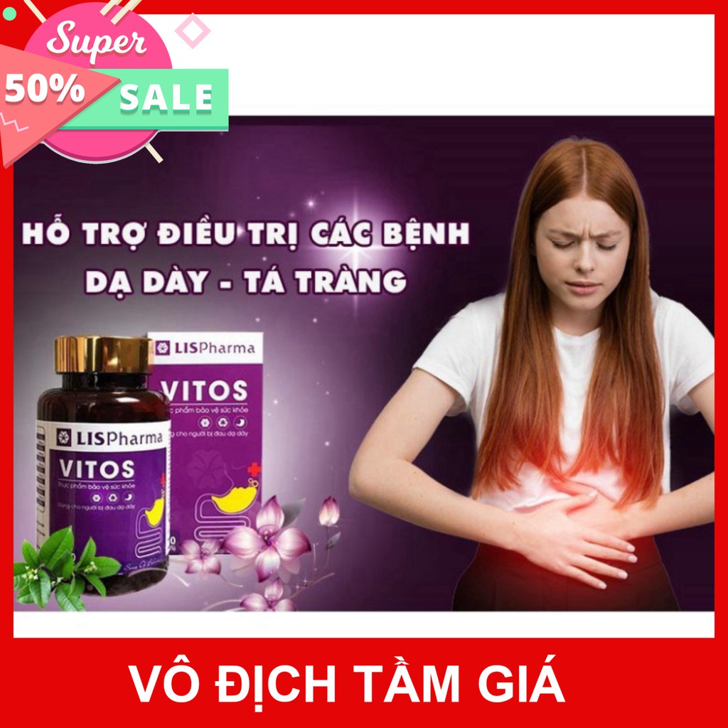 GIÁ VÔ DỊCH Dạ Dày VITOS - Hỗ Trợ Giảm Các Triệu Chứng của Viêm loét Dạ Dày, tá tràng, Giảm Trào Ngược, ợ hơi ,ợ chua, đ