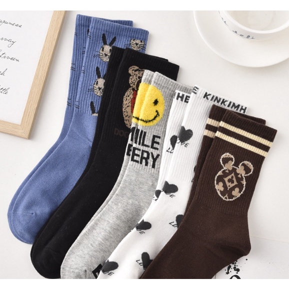 Vớ Tất hình Gấu cao cổ Nam Nữ siêu dễ thương và xinh xắn