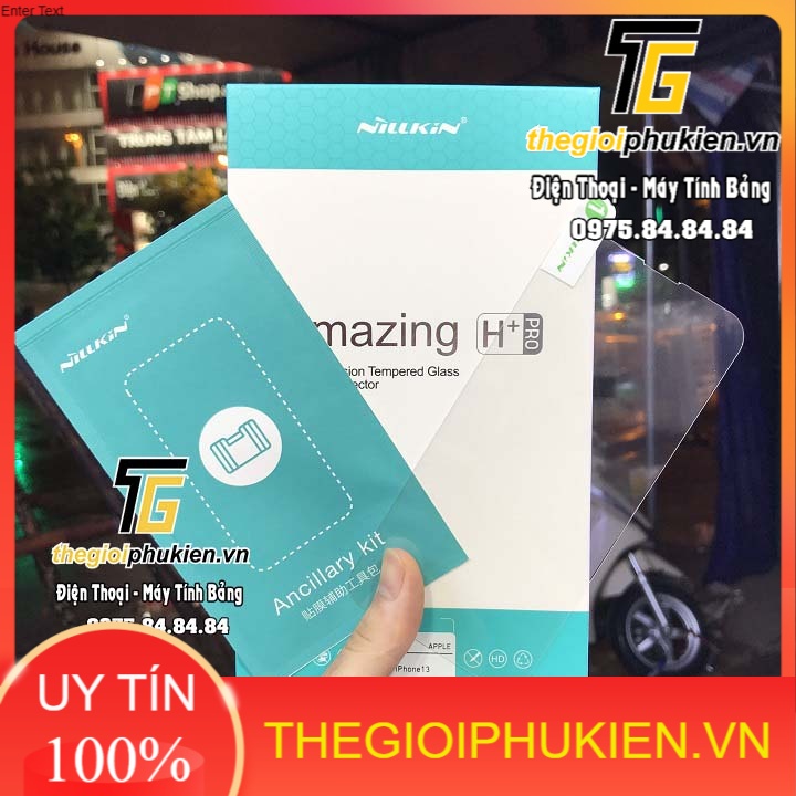 Dán kính cường lực iPhone 13, iPhone 13 Pro chính hãng Nillkin H+ Pro cao cấp