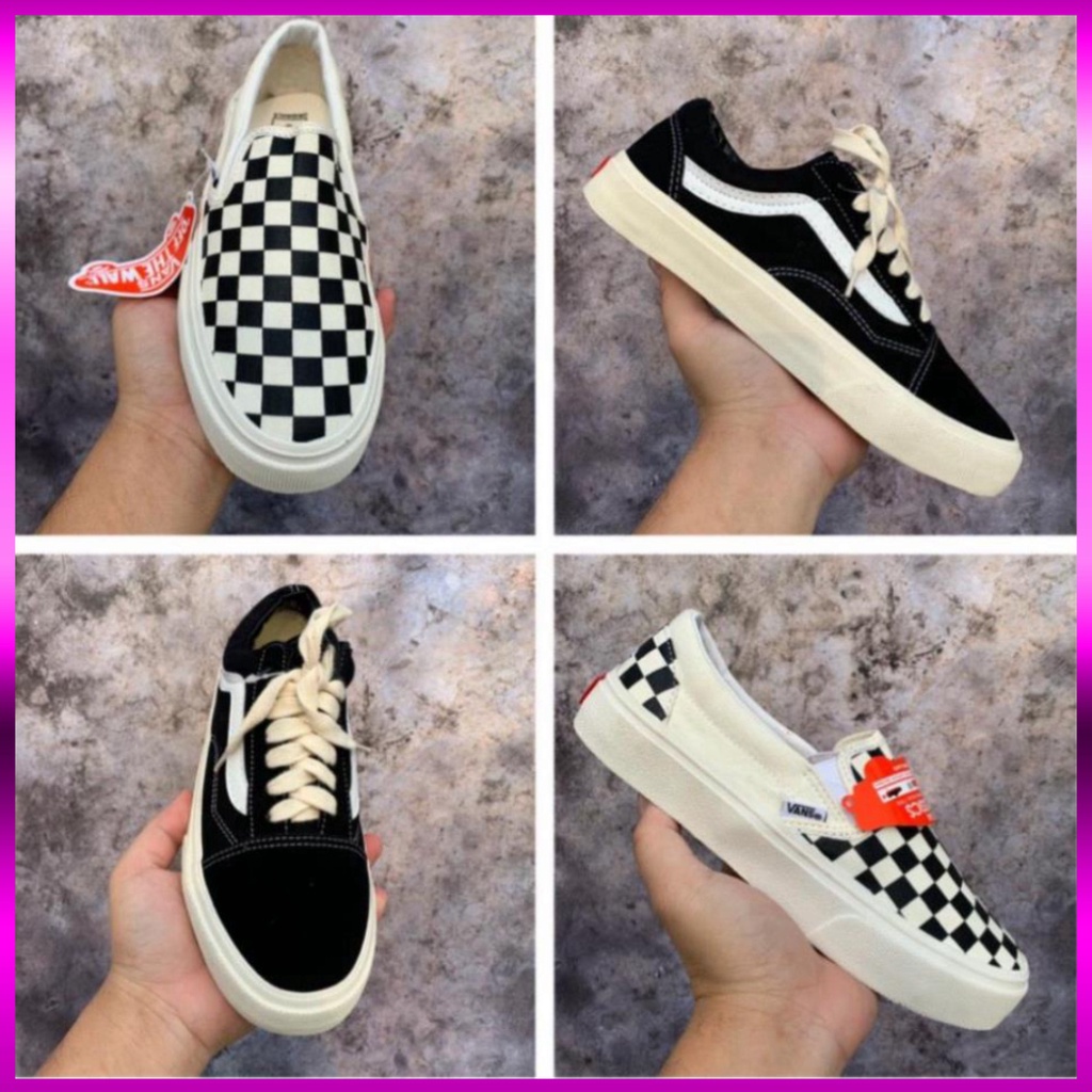 GIÀY VANS ĐEN , CARO , giày sneaker van vault old dáng lười slip on HS
