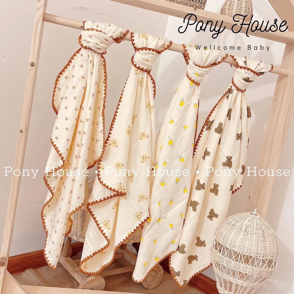 Chăn Xô Muslin - Khăn Tắm Đa Năng Phong Cách Hàn Quốc Cho Bé Từ Sơ Sinh KT 90*90cm