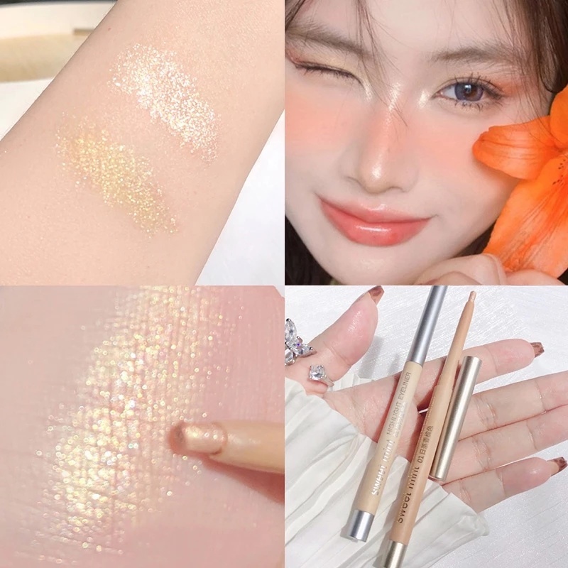 Phấn Mắt Dạng Bút Chì / Bút Kẻ Mắt Lấp Lánh Ánh Kim Cương Galaxy Chống Nước Lâu Trôi