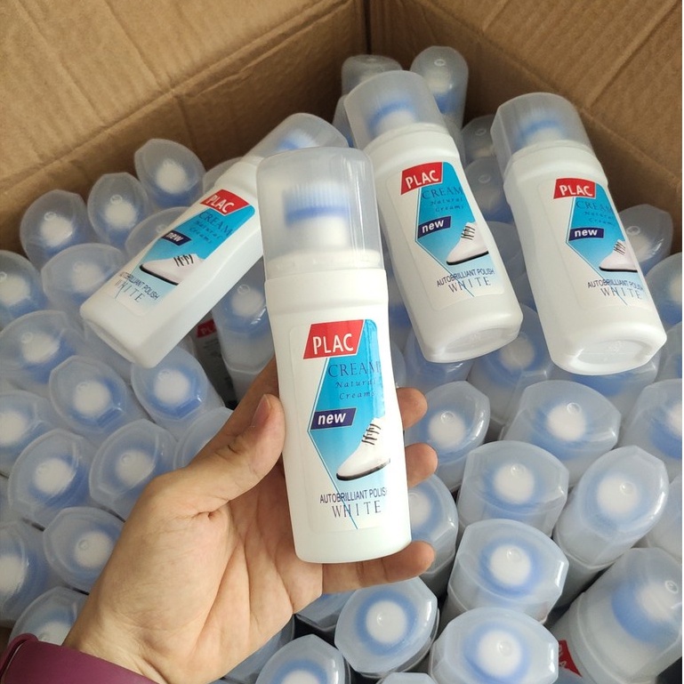 Chai tẩy trắng giày dép, túi xách Plac kèm đầu bàn chải, tẩy sạch vết bẩn, vết ố, đi mưa bám trên đồ da