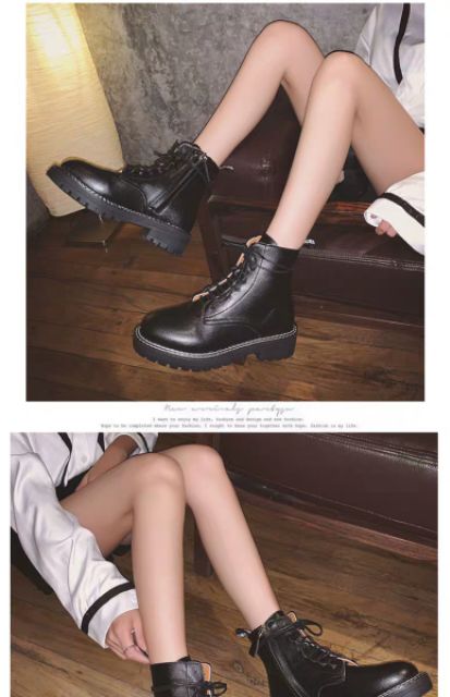 Order boots cao cổ nằm trong BST giày hit bên Trung Quốc mùa đông 2019, hàng quảng châu loại đẹp