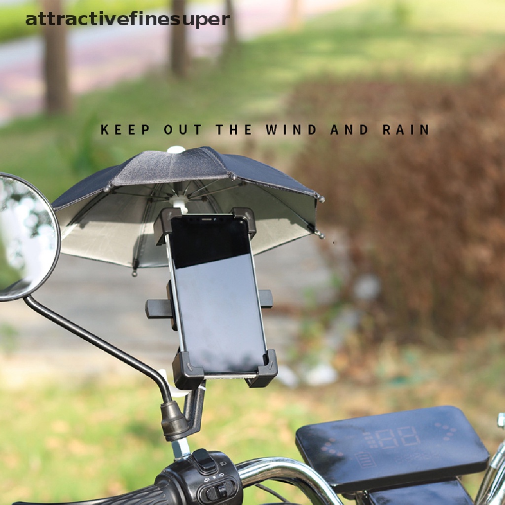 Dù Mini Kiêm Giá Đỡ Điện Thoại Gắn Xe Đạp Tiện Dụng