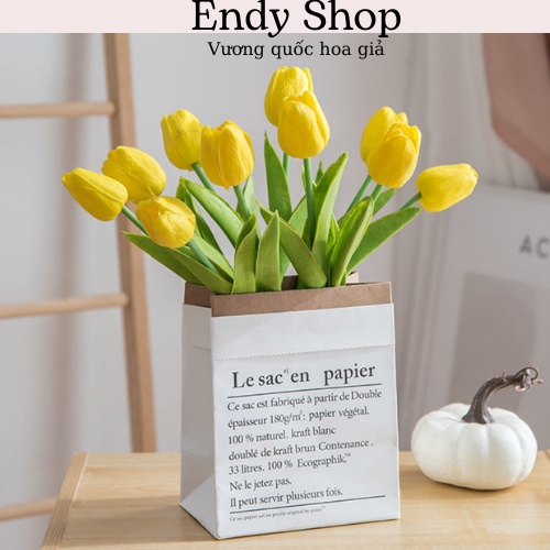 Hoa tulip giả Hoa giả quán cafe Decor phòng phụ kiện chụp ảnh, trang trí nhà - Endy Shop