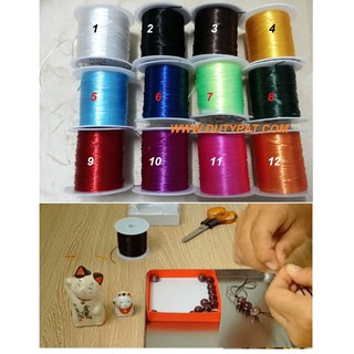 combo 5 cuộn dây cước lụa thun đủ màu (chỉ 7k/1 cuộn)