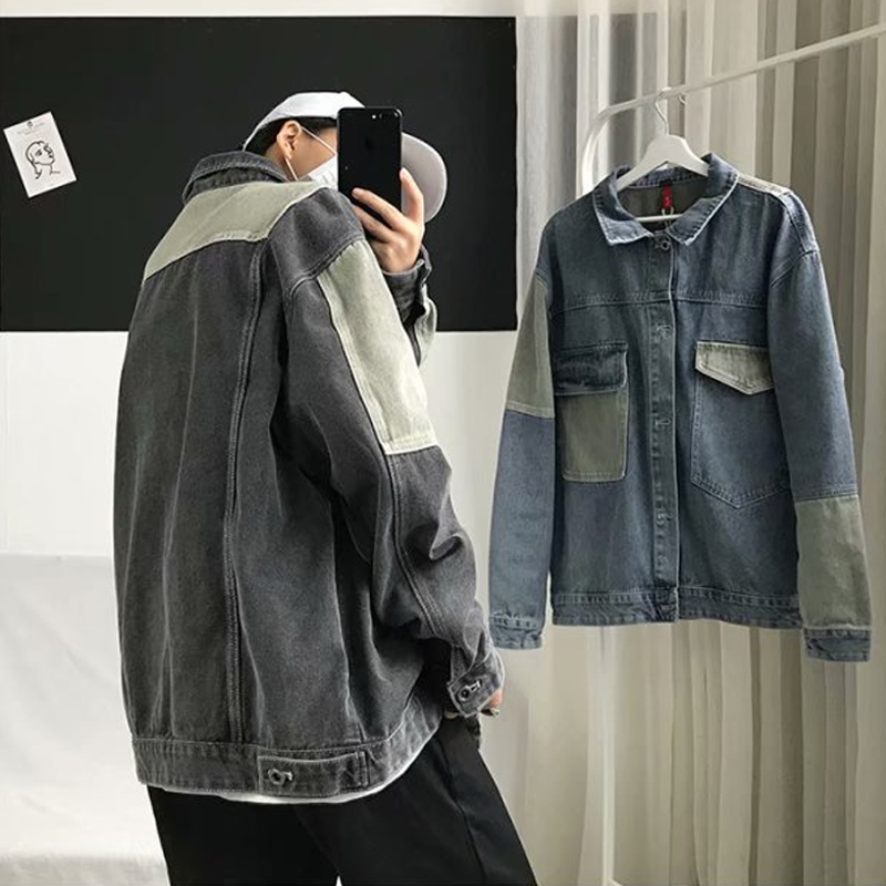 áo khoác denim vintage áo khoác nam form rộng tiếng Nhật áo khoác nam thời trang denim áo khoác nam cao cấp casual áo khoác bomber bigsize unisex