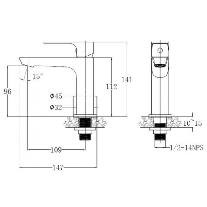 Vòi Lavabo Caesar B060C Lạnh, vòi chậu rửa mặt gật gù 1 đường nước, Cam kết chính hãng