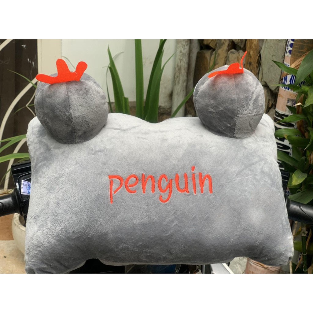 GỐI ĐI XE MÁY CHO BÉ 2 đầu hình Chim cánh cụt