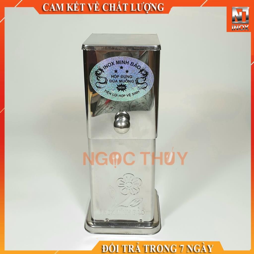 Ống đũa inox vuông có nắp đậy