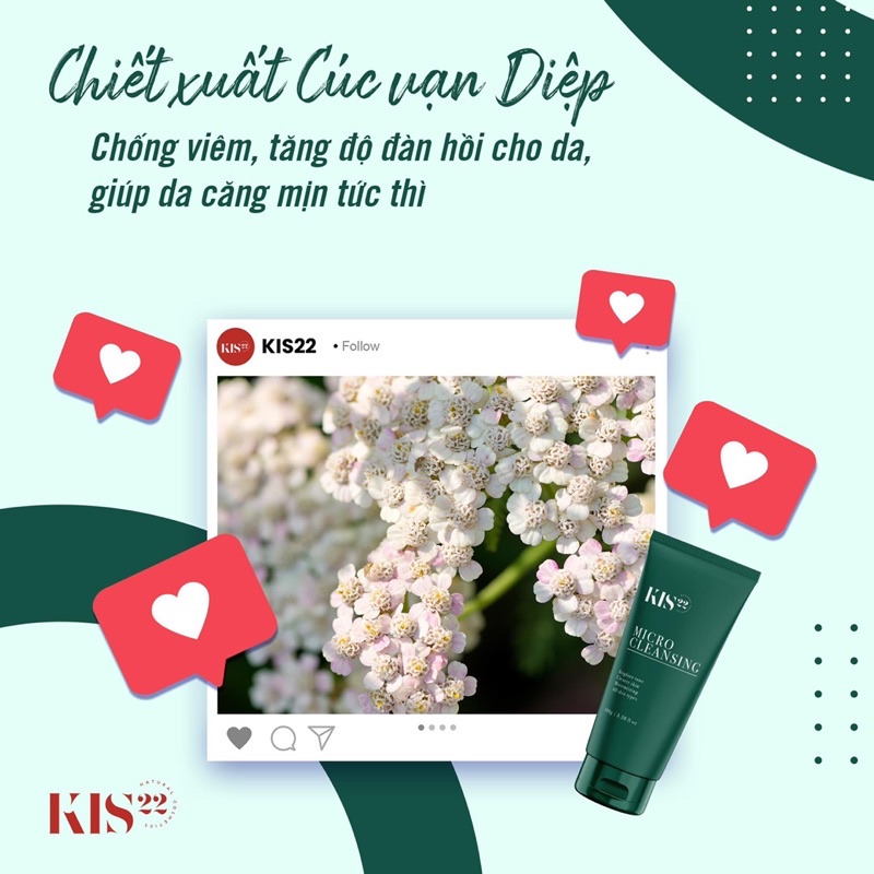 Sữa rửa mặt kiss22 Micro Cleansing hàng chuẩn