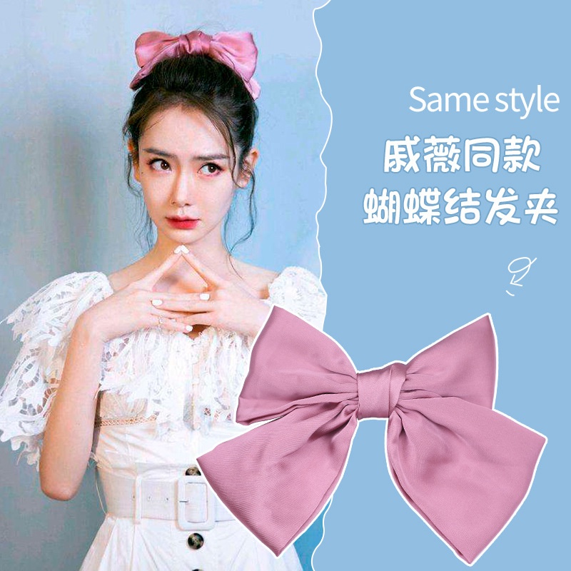 Kẹp tóc, kẹp nơ làm điệu cho nữ, vải lụa satin nhiều màu siêu xinh, hang đẹp, giá rẻ