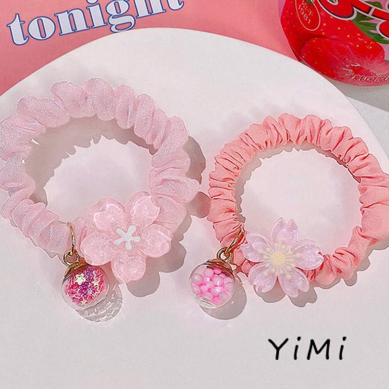 Dây Buộc Tóc Cao Su Đính Hoa Nhỏ Xinh Thời Trang Mùa Hè Cho Bạn Gái