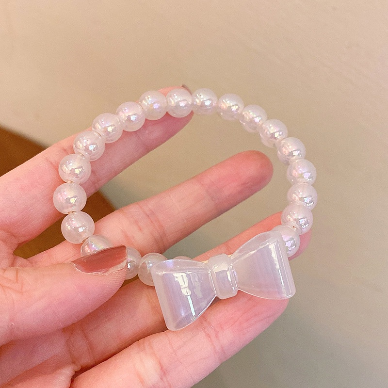 Dây Cột Tóc Đính Hạt Ngọc Trai Phong Cách Hàn Quốc Cho Bé Gái