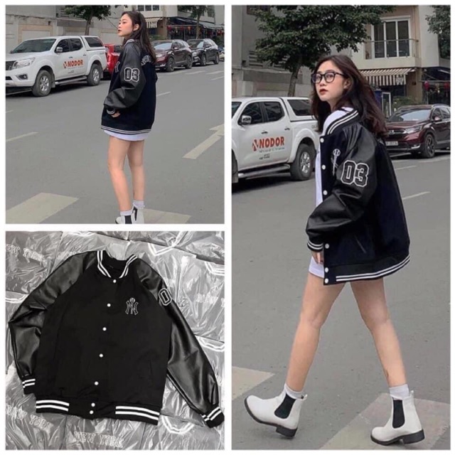 Áo khoác tay da ny