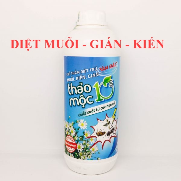 Chế phẩm sinh học Thảo mộc 10s đậm đặc 1lit - Xịt Côn Trùng Muỗi Kiến Gián hiệu quả nhanh chóng an toàn và tiết kiệm.