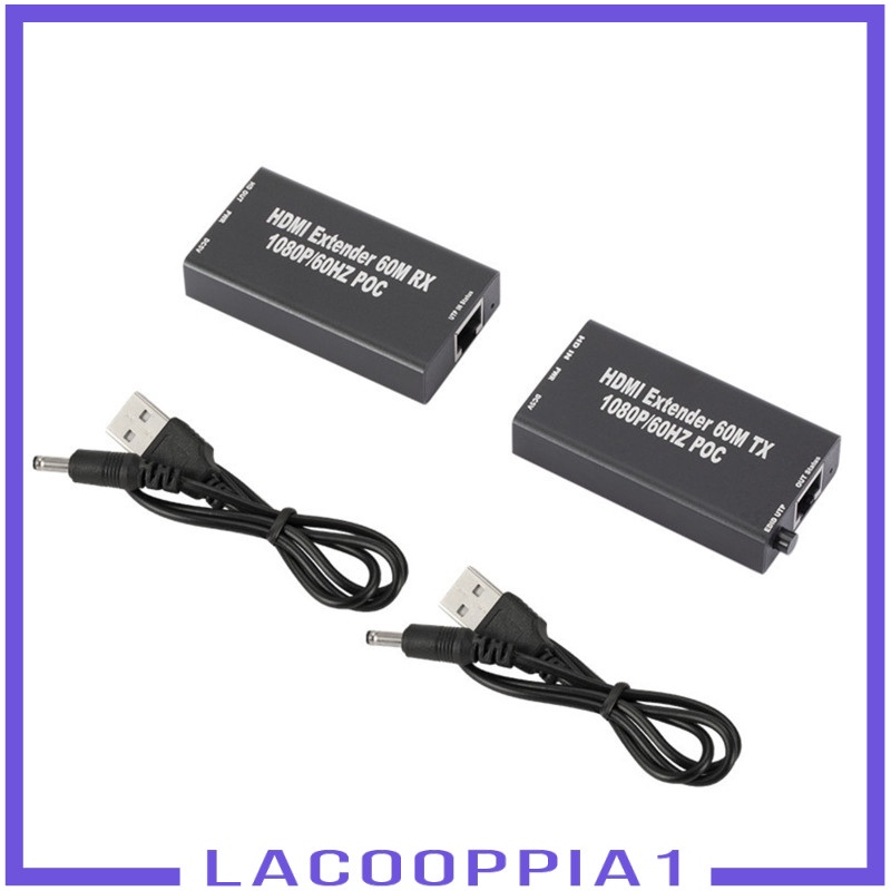 [LACOOPPIA1] HDMI Extender Balun with IR Over Single CAT5e or CAT6 60M