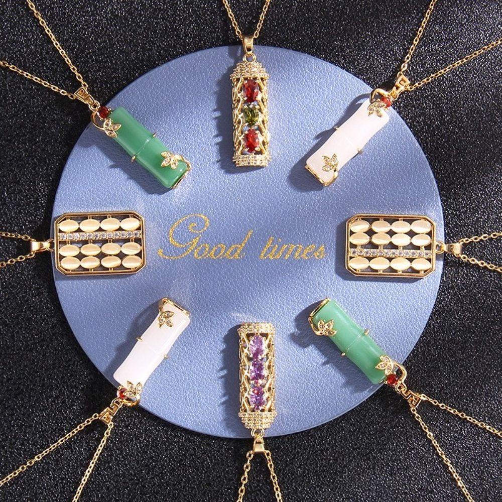 Vòng cổ Thép Titan Mặt Hình Mắt Mèo Thắt Nút Tre Sang Trọng Cho Nữ