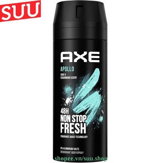 Xịt Khử Mùi 150Ml Axe Non Stop Apollo, suu.shop Cam Kết 100% Chính Hãng.