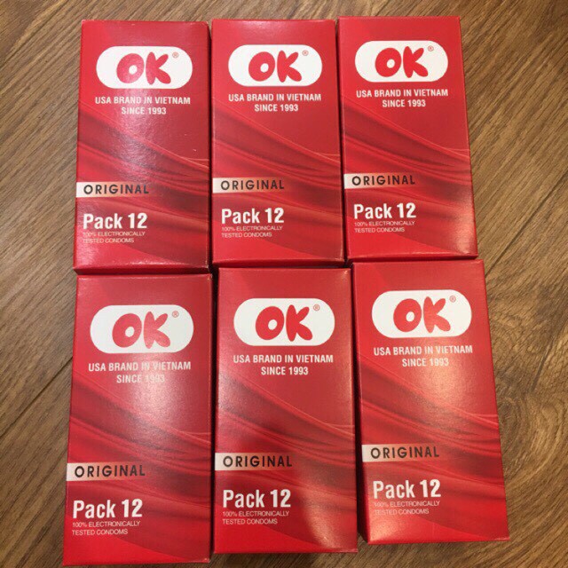 COMBP 6 Hộp Bao cao su Ok Original 72 Cái