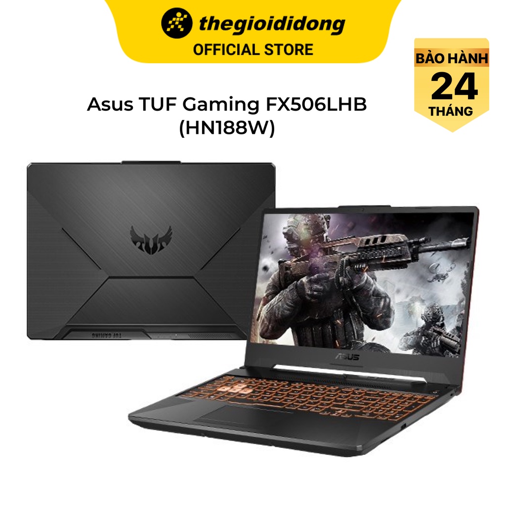 Laptop Gaming Asus FX506LHB i5 10300H/8GB/512GB/4GB GTX1650/15.6"F/144Hz/Win11/(HN188W)/Đen