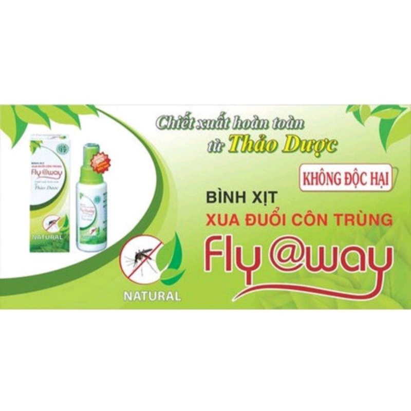 Xịt muỗi côn trùng Flyaway Bảo Linh ⚡ Tặng quà ⚡ Chai 60ml và 100ml Thảo dược thiên nhiên, An toàn, Hiệu quả