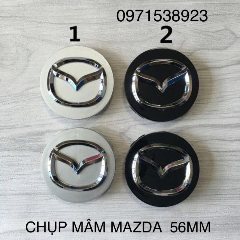 CHỤP MÂM MAZDA 2 3 6 CX5 CX8 CX9 MÀU ĐEN KÍCH THƯỚC 56mm HÀNG CAO CẤP GIÁ RẺ