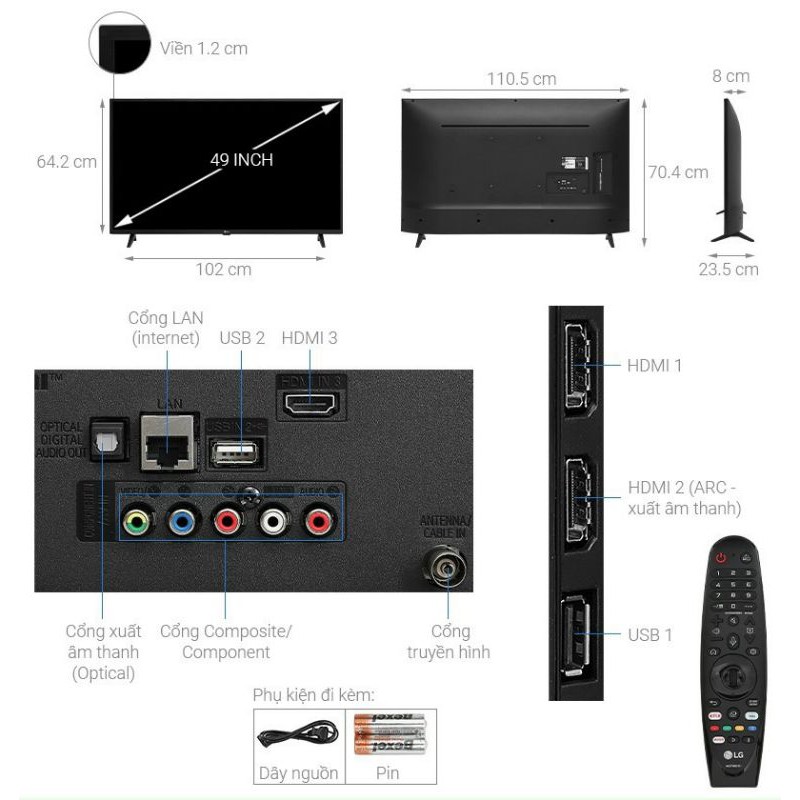 Smart tivi LG 4K 49inch 49UN7290PTF | BigBuy360 - bigbuy360.vn