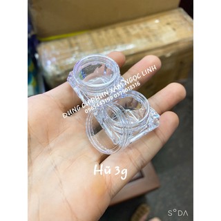 10 Hũ chiết mỹ phẩm 3-5gram nhựa trong siêu đẹp