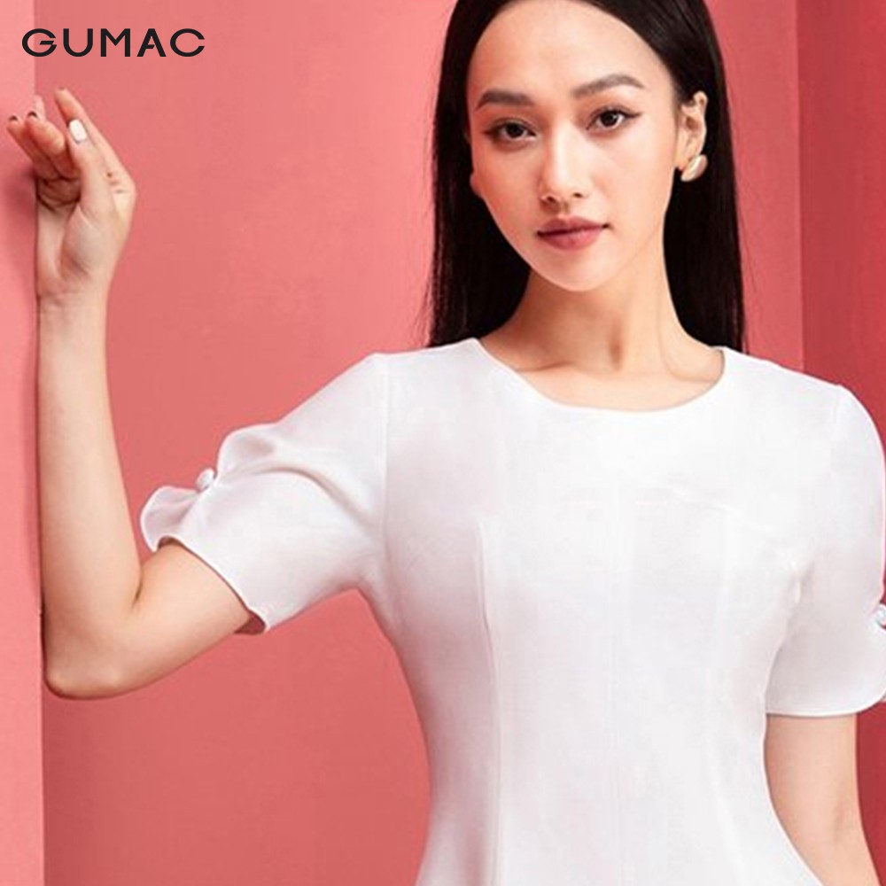 [Mã WAGU12 giảm 20% tối đa 50k đơn 150k] Đầm cúc tay trang trí GUMAC DA9247 | BigBuy360 - bigbuy360.vn