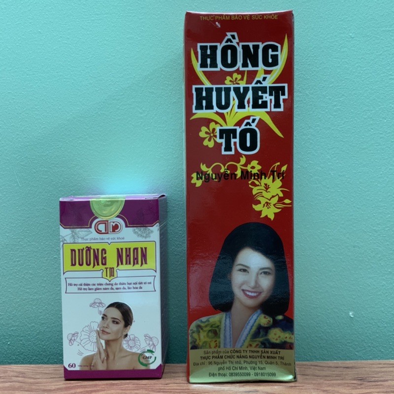 Combo 2 dưỡng nhan sắc sau sinh - cải thiện nám sạm - Dưỡng Nhan Hồng Huyết Tố
