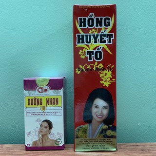 Combo 2 dưỡng nhan sắc sau sinh - cải thiện nám sạm - Dưỡng Nhan Hồng Huyết Tố