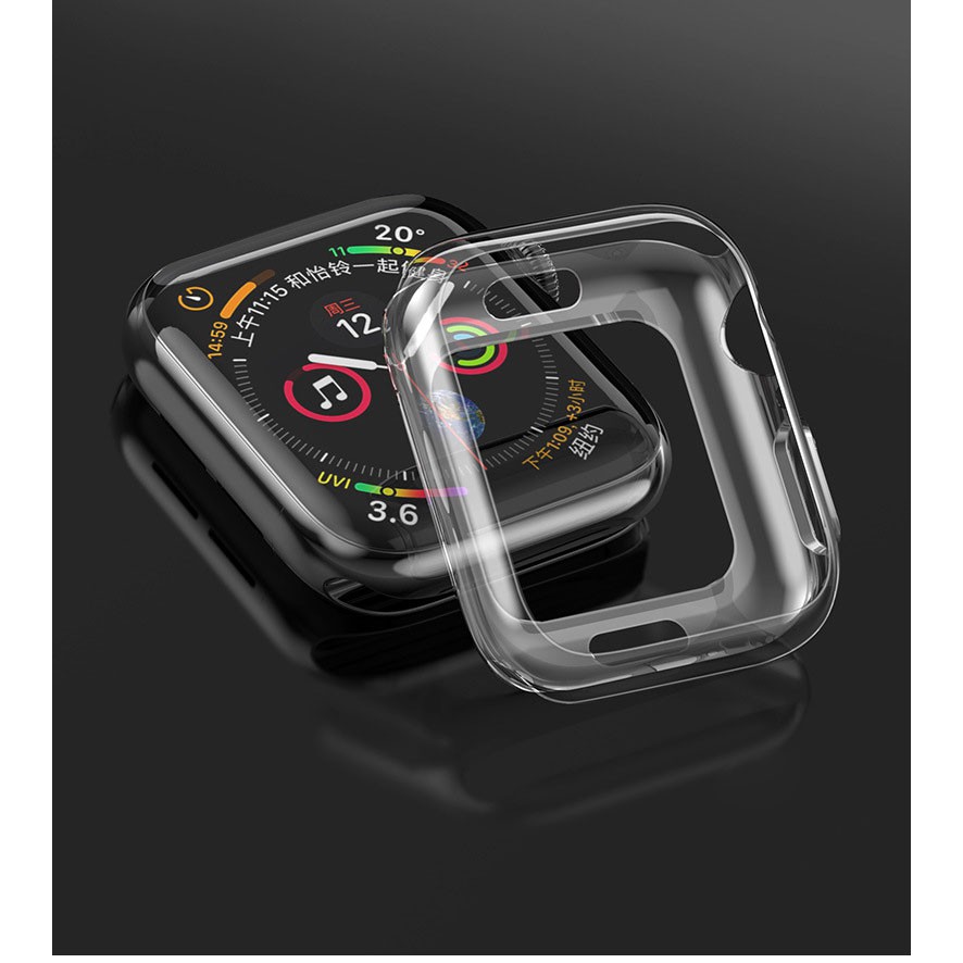 Ốp Case Bảo Vệ TPU Trong Suốt Hoco Cho Apple Watch Series 4/ 5/ 6/ SE Size 40/44mm Chính Hãng