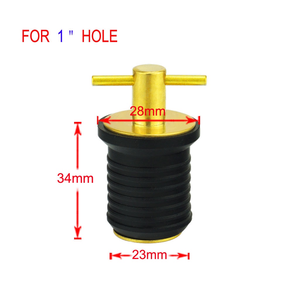 Nút chặn lỗ thoát nước bằng cao su và đồng thau 1 inch | BigBuy360 - bigbuy360.vn