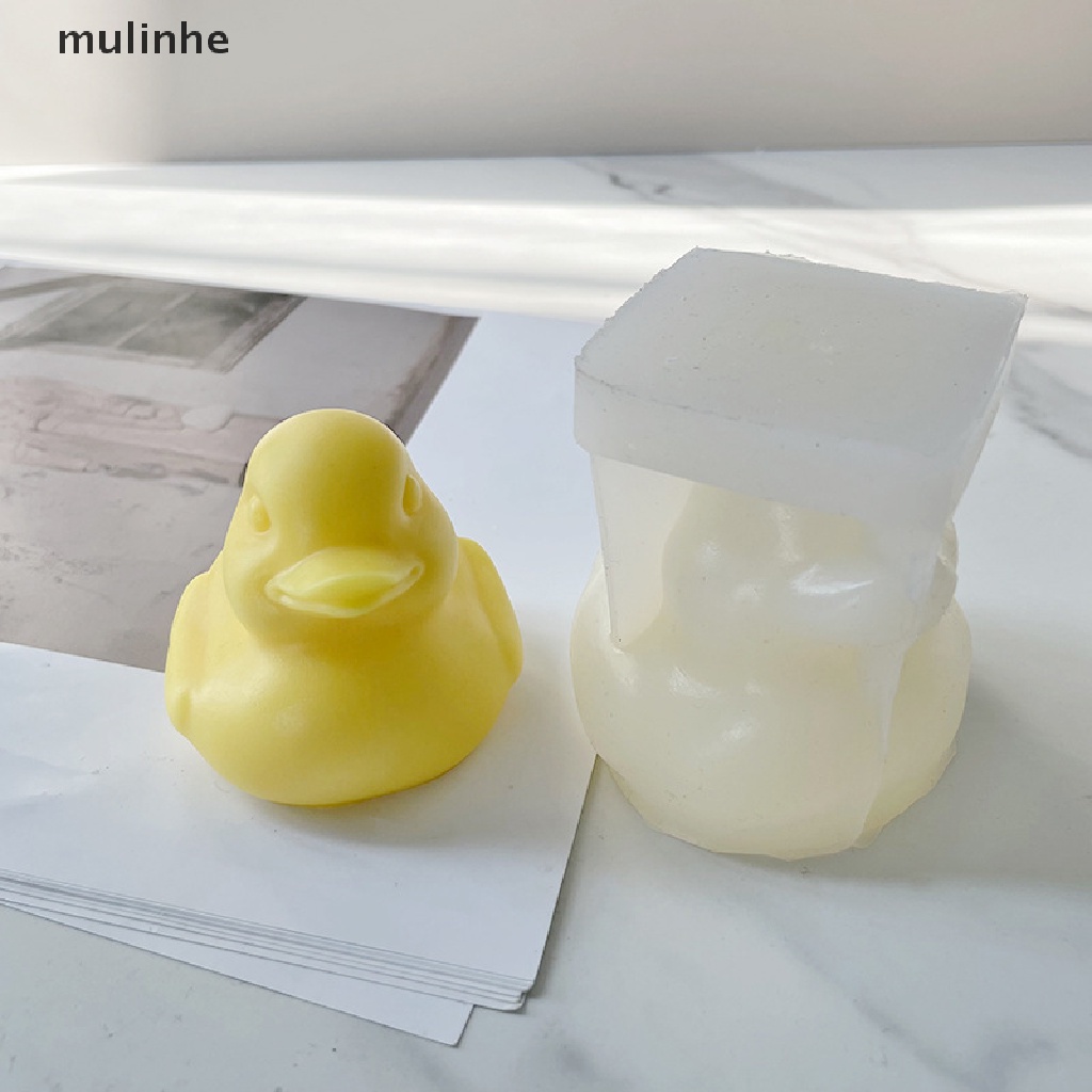 Khuôn Làm Bánh / Xà Phòng / Kem / Nến Hình Chú Vịt Vàng 3D Bằng Silicone DIY