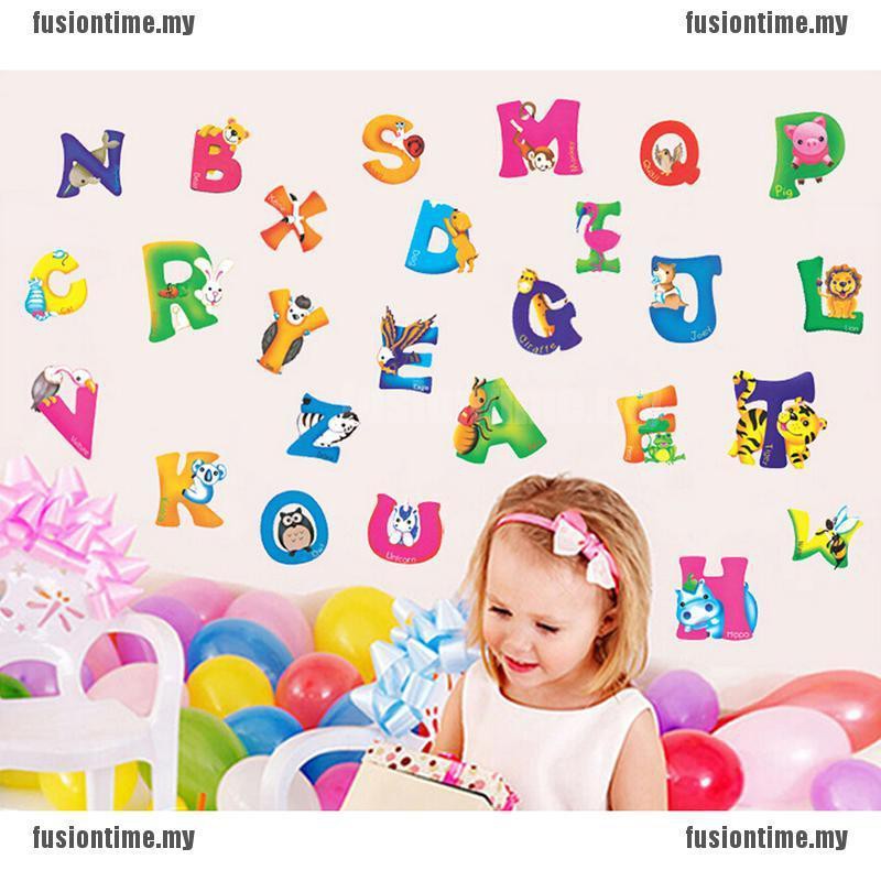 Miếng Dán Tường Trang Trí Nội Thất Hình Chữ Cái A-z