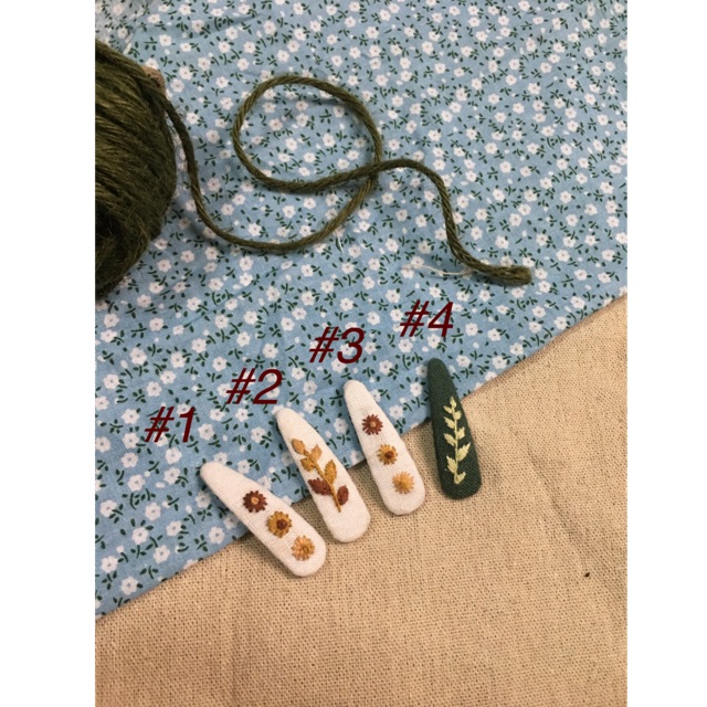 Kẹp tóc thêu tay handmade