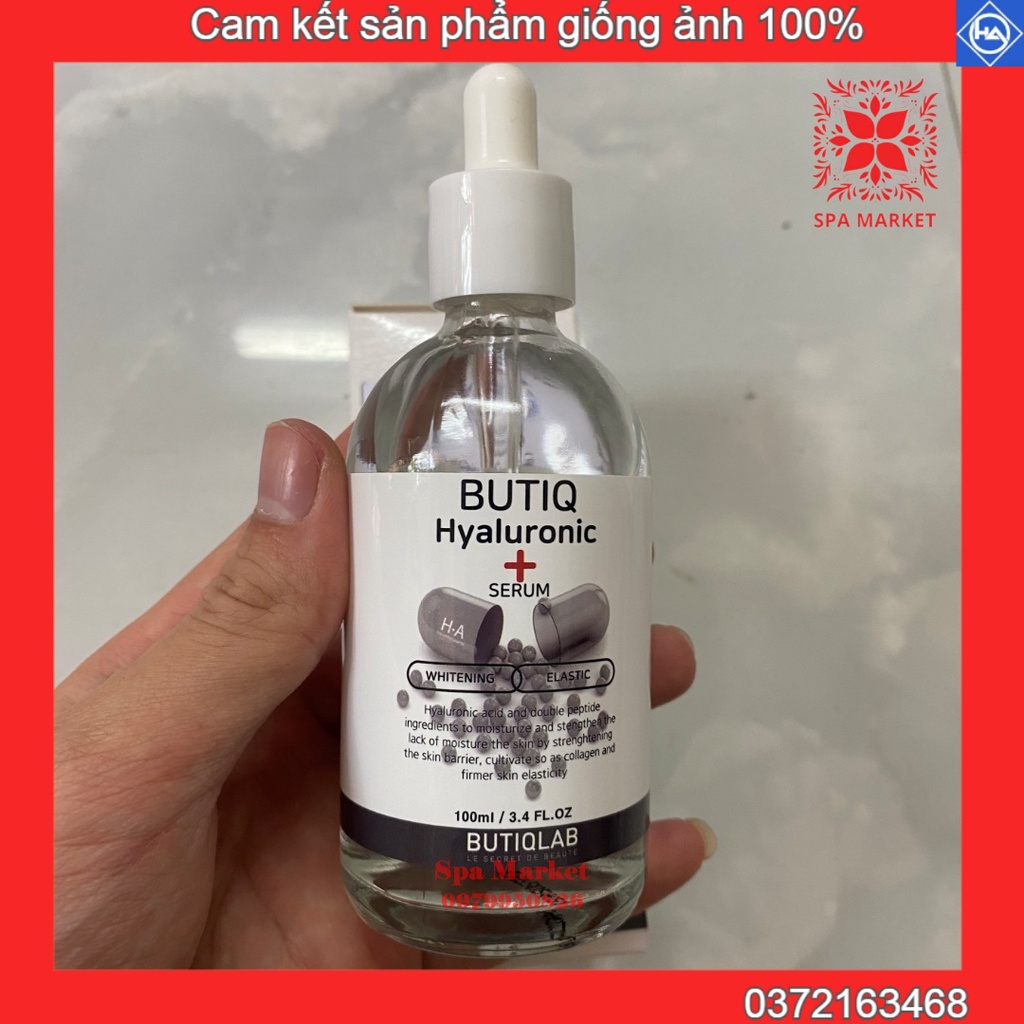 Serum HA Hyaluronic acid Butiq Cấp ẩm Căng da Lọ 100ml