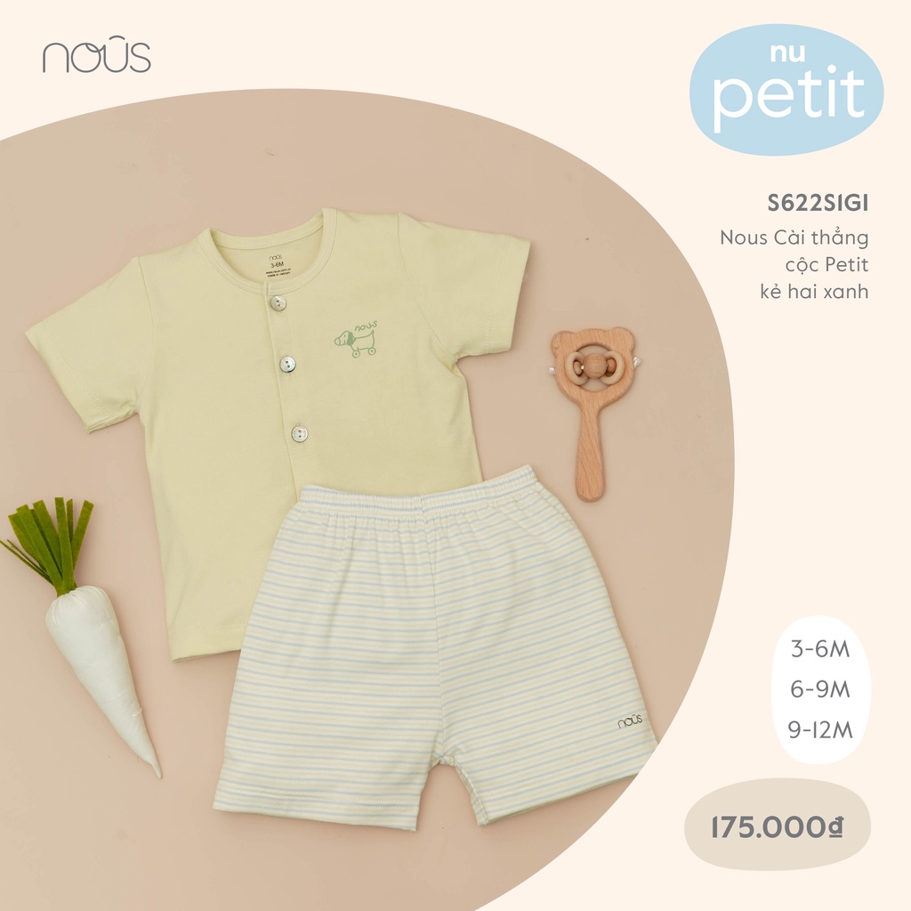 NOUS Bộ cài thẳng cộc tay petit và Nu Doux cao cấp