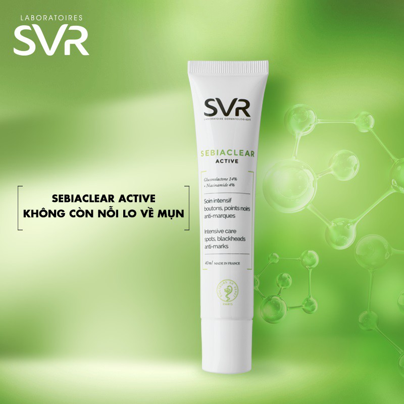 Kem Dưỡng SVR Sebiaclear Active 40ml - Giảm Mụn Và Loại Bỏ Dầu