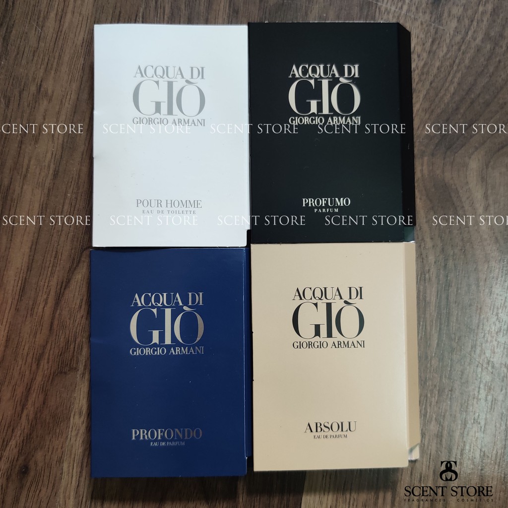 Scentstorevn - Vial chính hãng nước hoa Armani Gio Pour Homme, Profumo, Absolu, Profondo [1.2ml]