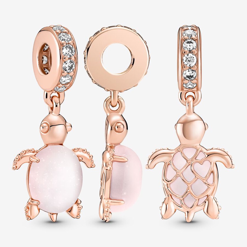 Mặt Dây Chuyền Hình Rùa Biển Mạ Bạc Pandora