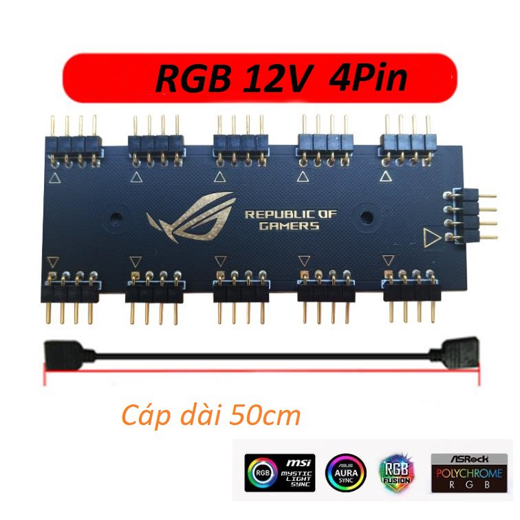 Bộ chia tín hiệu LED ROG RGB 12V, A-RGB 5V