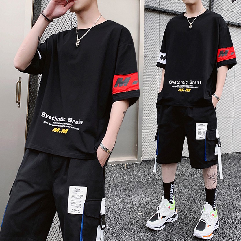 Bộ Quần Áo Thun Nam Ngắn Tay Quần Đùi Phối Dây Phong Cách Zenkonam MEN QA 039 | BigBuy360 - bigbuy360.vn