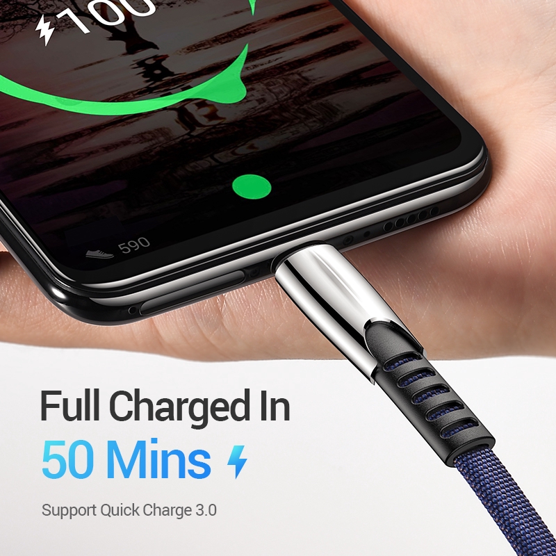 Cáp sạc nhanh bằng hợp kim nhôm USB cổng loại C/Micro USB/.cho for  Android/iPhone