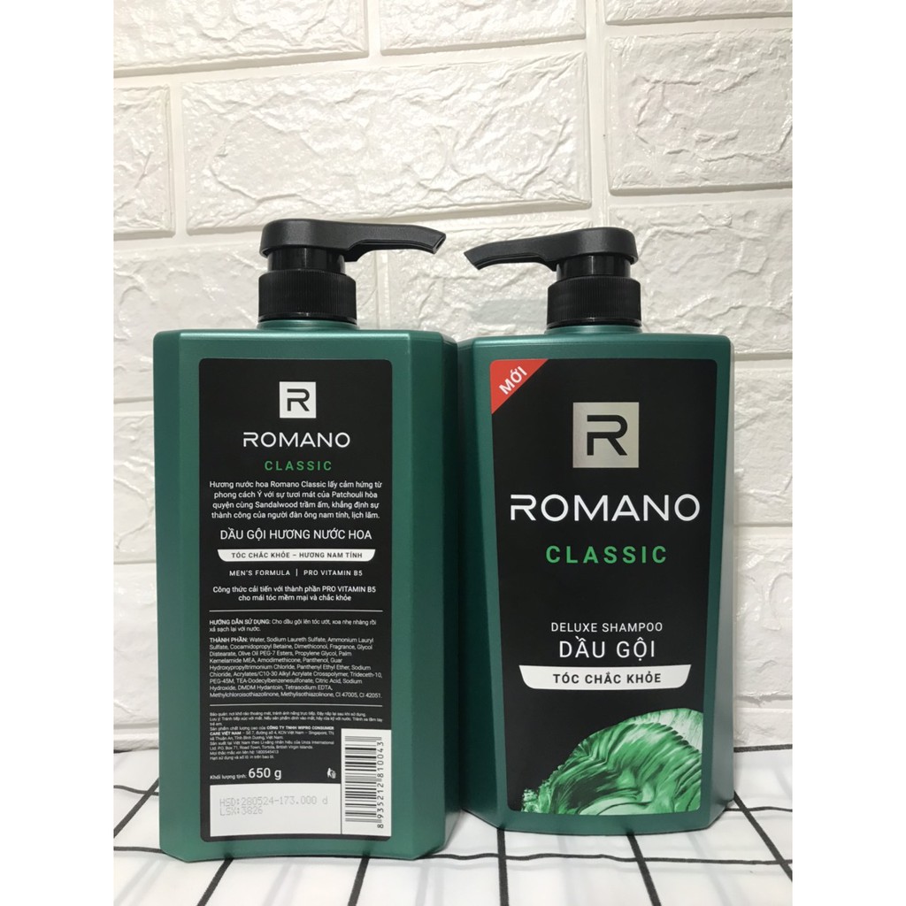 Dầu Gội Cao Cấp Cho Nam Romano