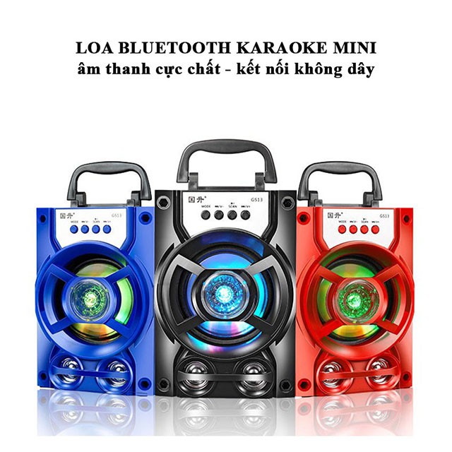 Loa bluethooth mini GS13 Loa Karaoke Không Dây Led Nháy Siêu Đẹp, Âm Thanh 3D sống động.