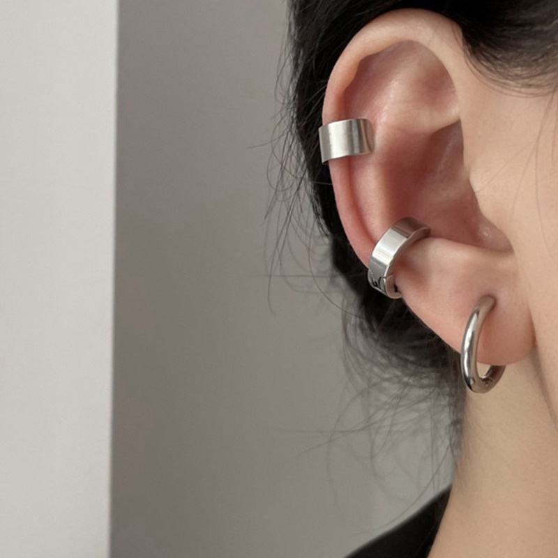 Bộ khuyên kẹp tai 19A1224 đơn giản phong cách hip hop đường phố cá tính cho nam và nữ