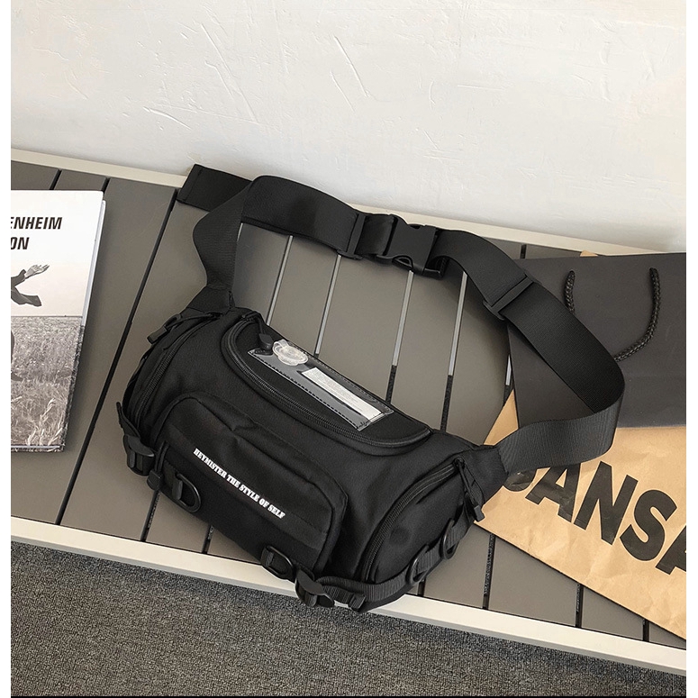 ulzzang korean fashion nylon men chest pack waist bag pouch bag for men birthday gift for men | BigBuy360 - bigbuy360.vn